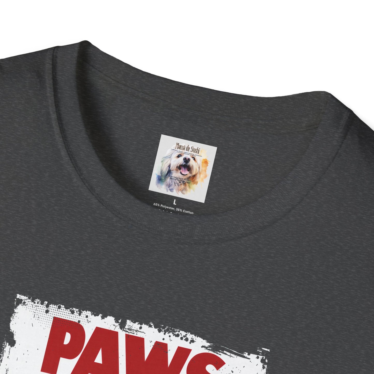 Paws - Jaws Cat - Kitty - MamaDeSushi - Unisex Softstyle T-Shirt
