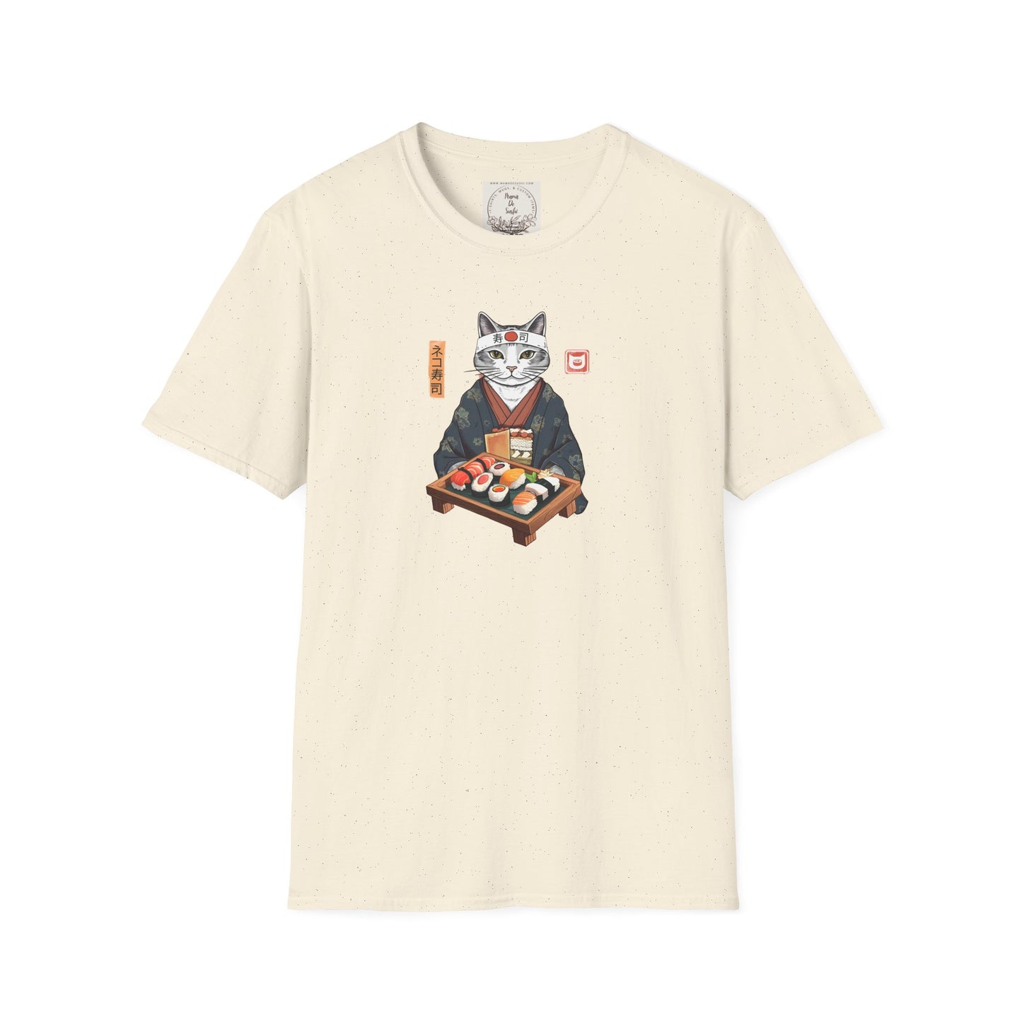 Sensei Kitty - Sushi - MamaDeSushi - Unisex Softstyle T-Shirt