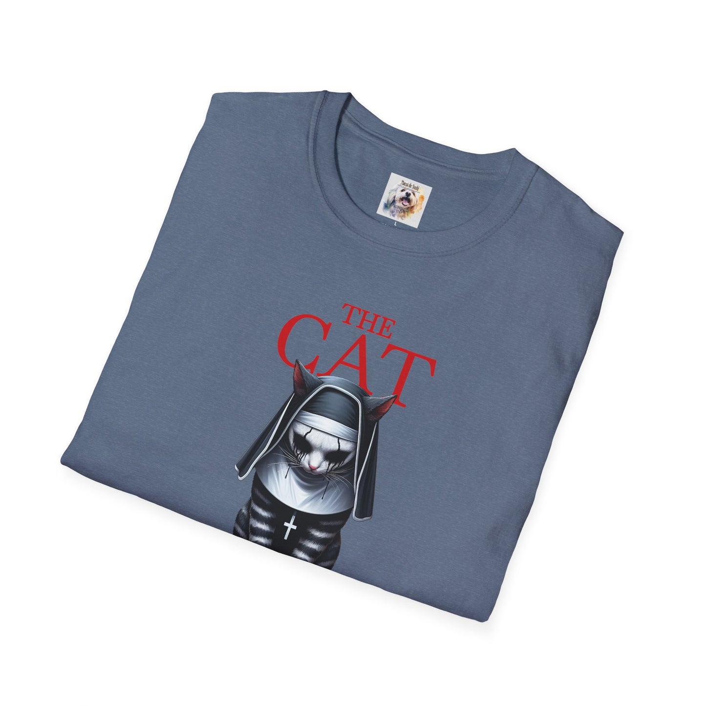 Cat Kitty Unisex Softstyle T-Shirt Nun Design