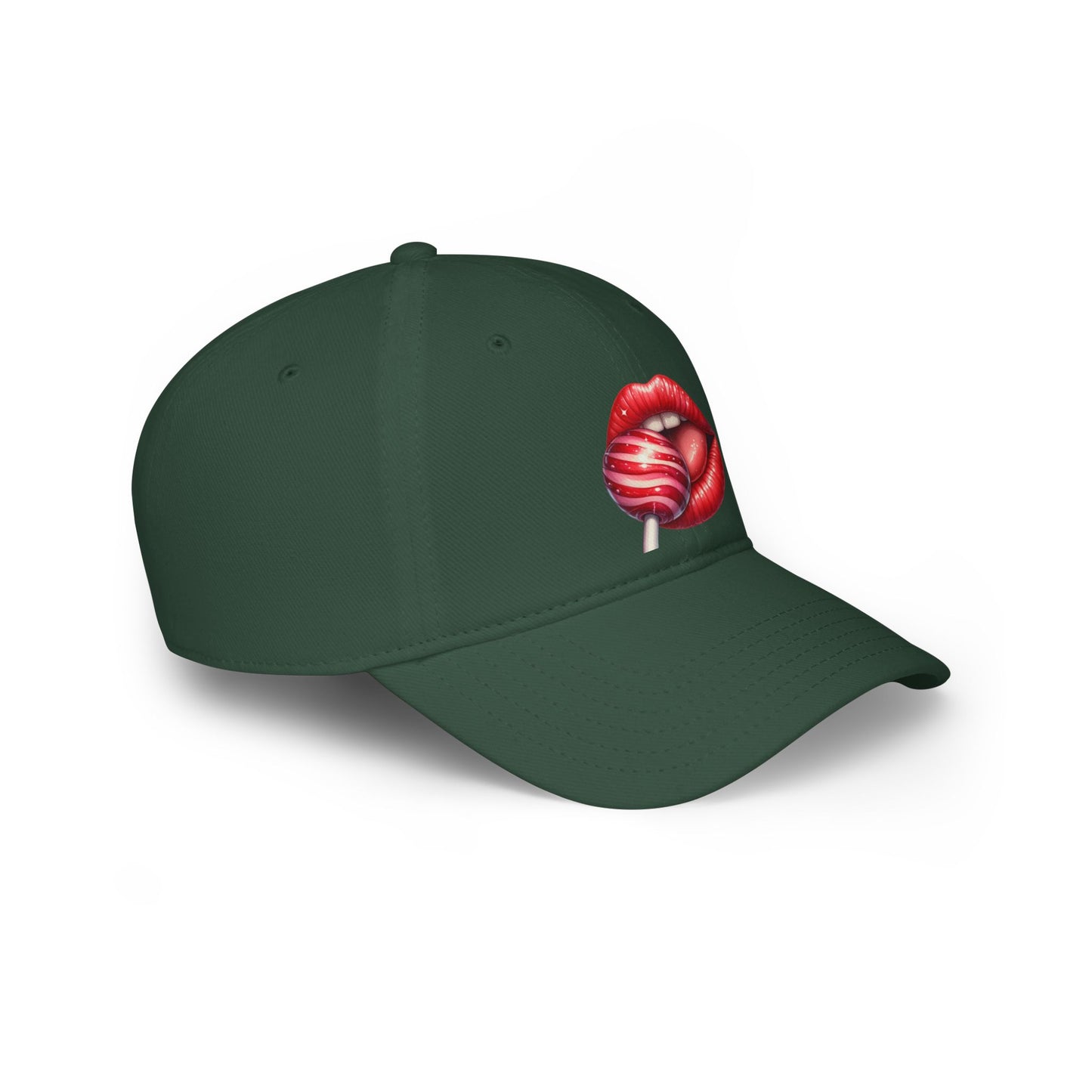 Red Lips Lollipop - Low Profile Baseball Cap