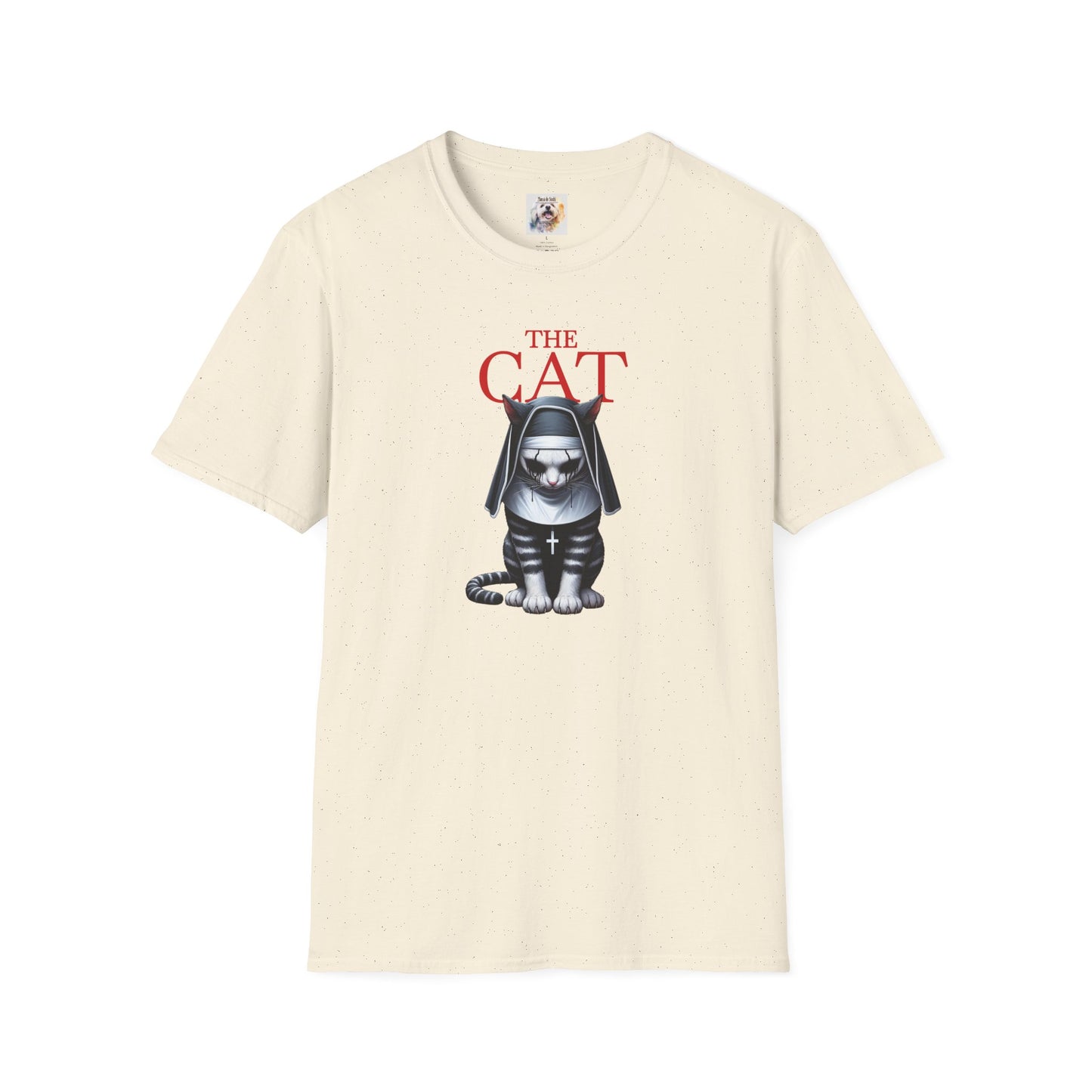 Cat Kitty Unisex Softstyle T-Shirt Nun Design