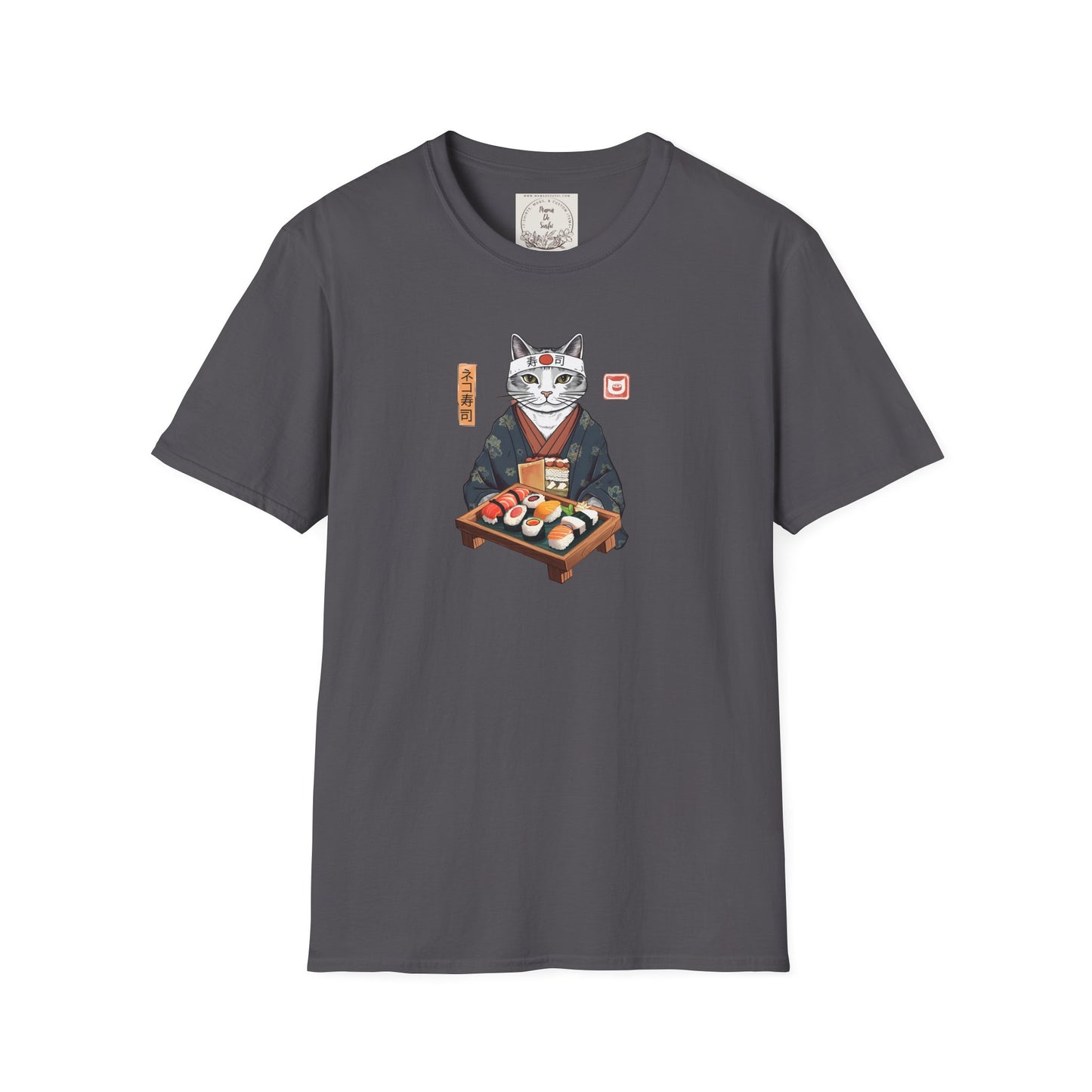 Sensei Kitty - Sushi - MamaDeSushi - Unisex Softstyle T-Shirt