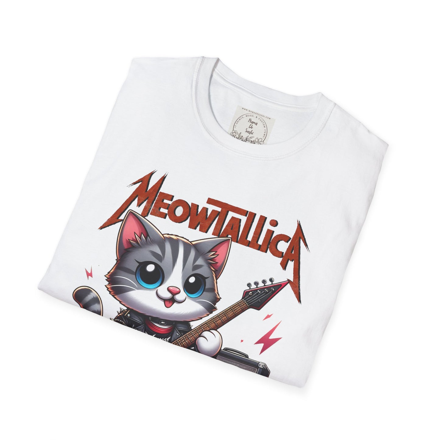 MeowTallicA Cat - Kitty - MamaDeSushi - Unisex Softstyle T-Shirt