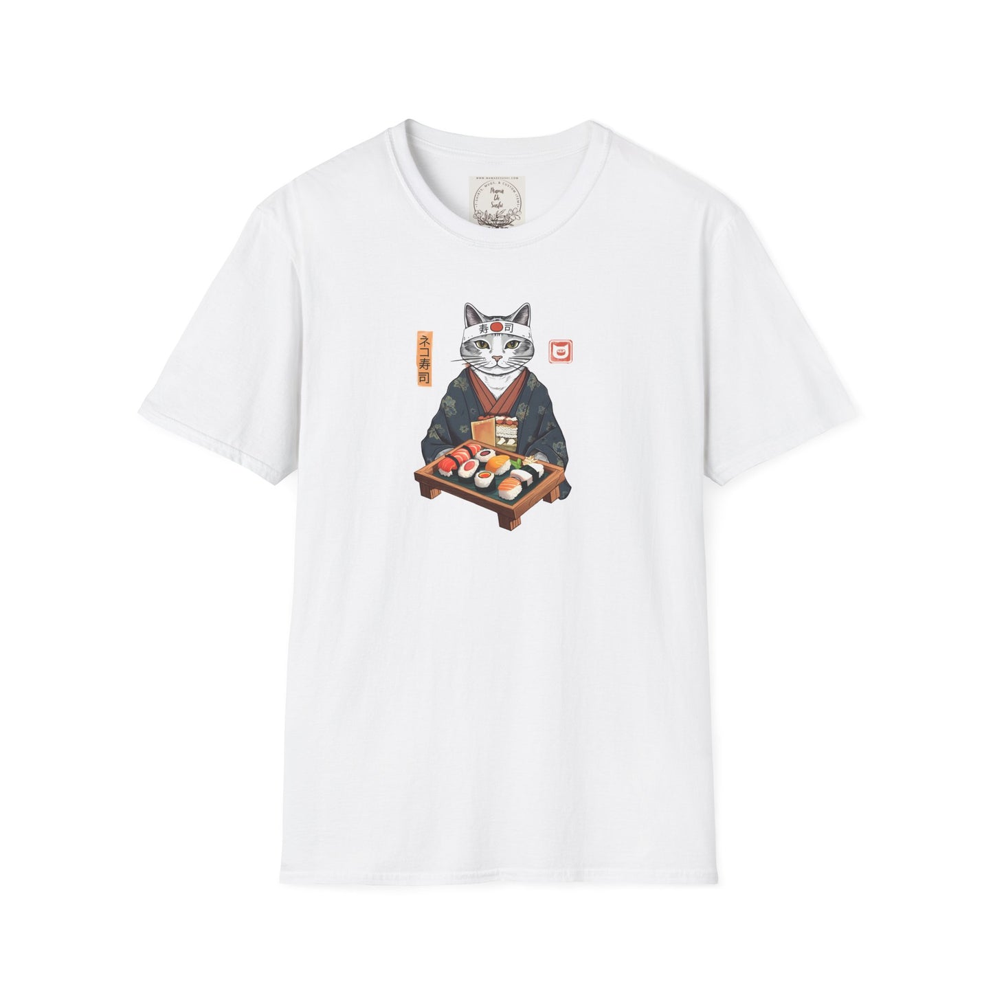 Sensei Kitty - Sushi - MamaDeSushi - Unisex Softstyle T-Shirt