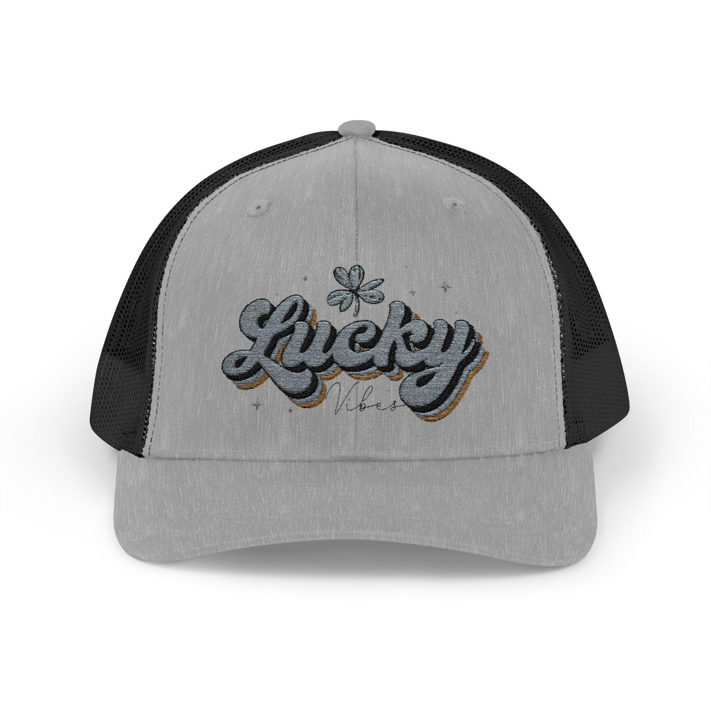 Lucky Vibes Snapback Trucker Cap, Casual Everyday Wear, Gift for Him/Her, Luck Charm Cap, Festival Hat