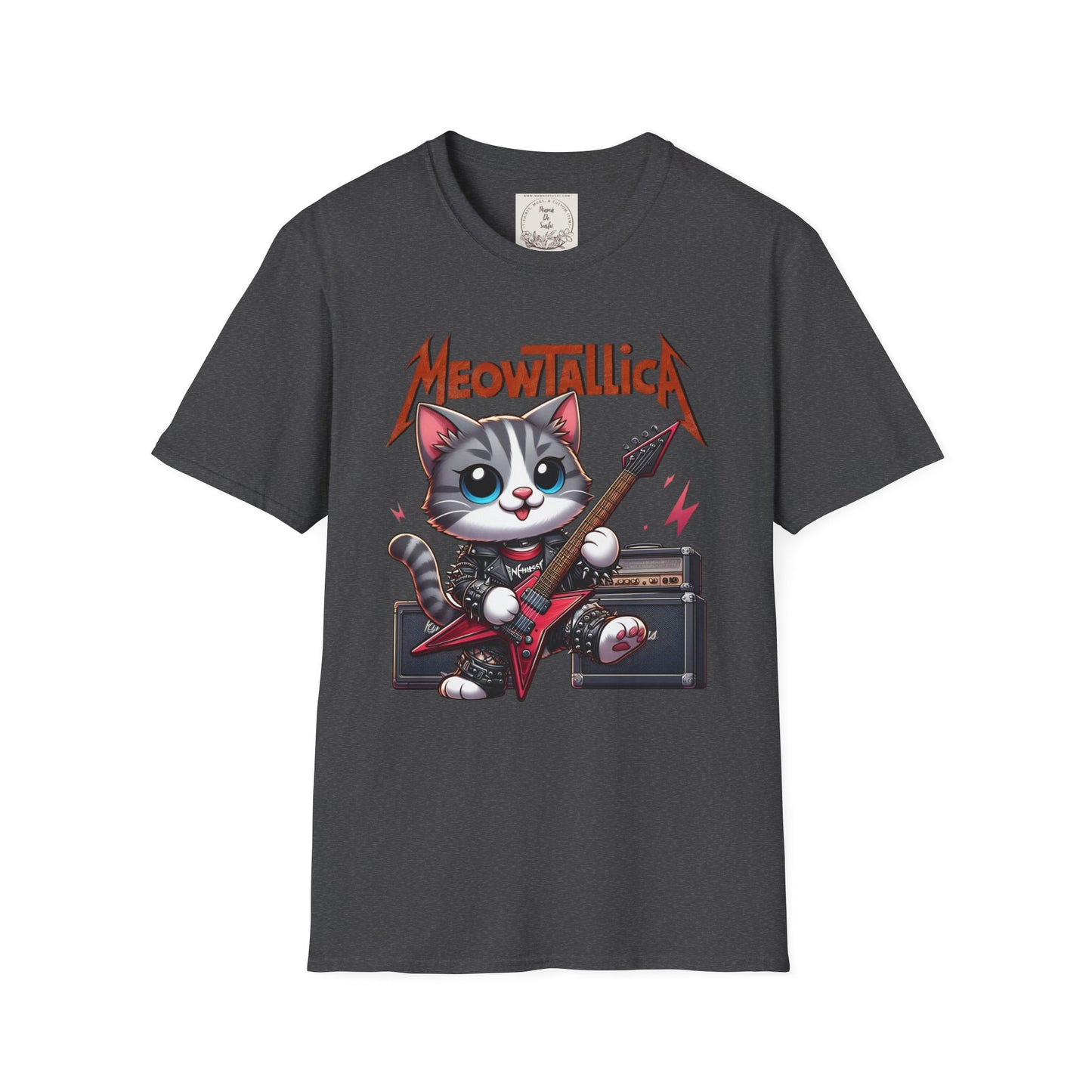 MeowTallicA Cat - Kitty - MamaDeSushi - Unisex Softstyle T-Shirt