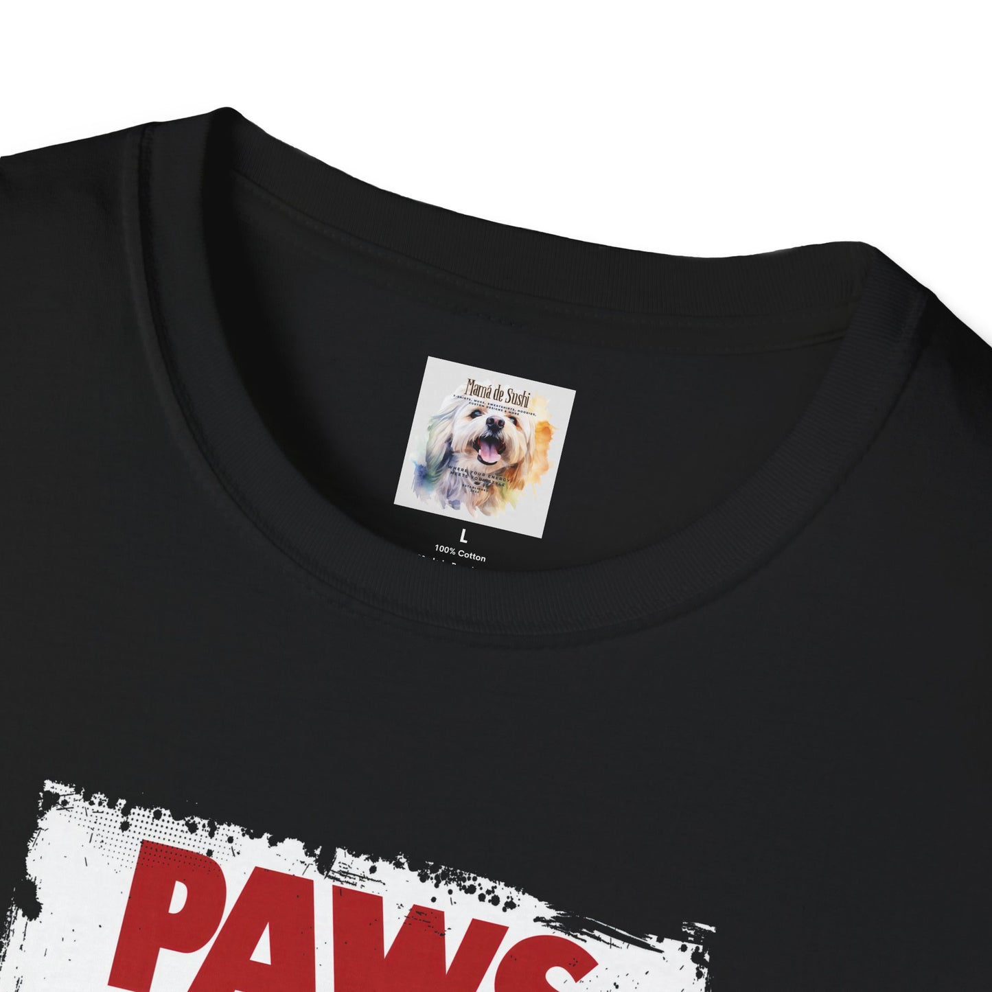 Paws - Jaws Cat - Kitty - MamaDeSushi - Unisex Softstyle T-Shirt
