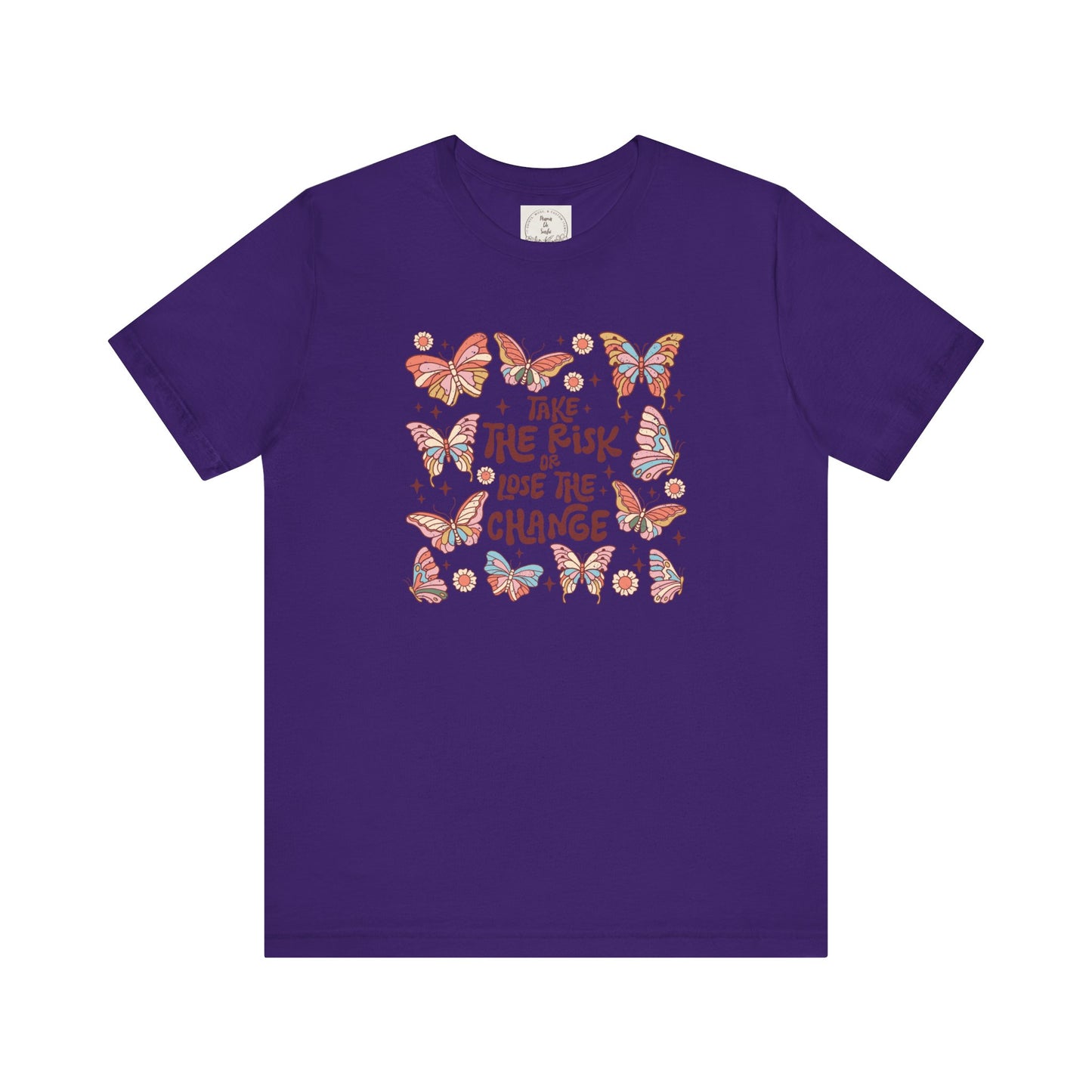 Take the Risk or Lose the change - Boho Retro - MamaDeSushi - Unisex Jersey Short Sleeve Tee
