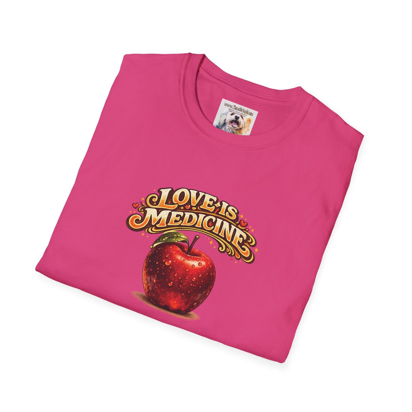 Unisex Softstyle T-Shirt - Love is Medicine - Manzana