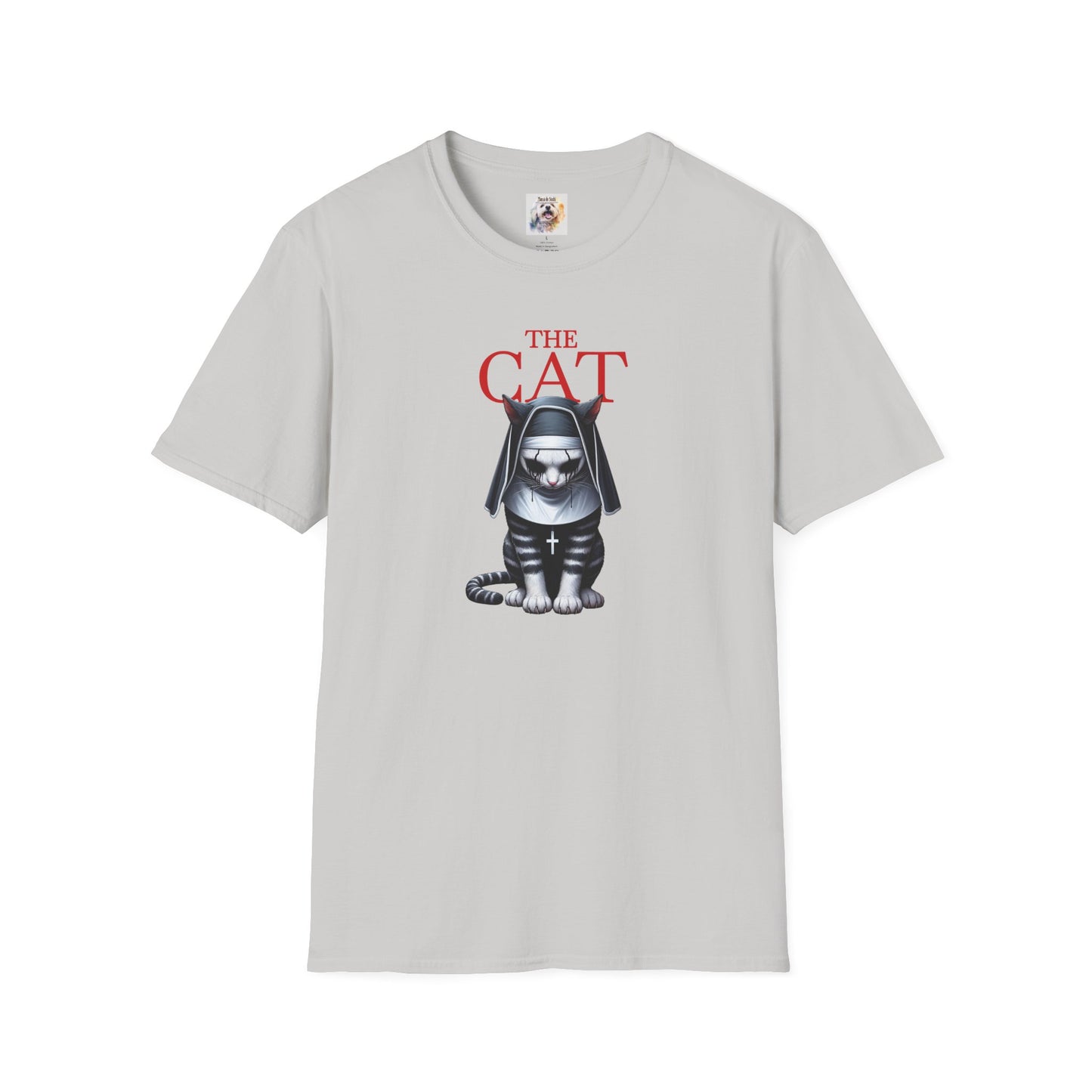 Cat Kitty Unisex Softstyle T-Shirt Nun Design