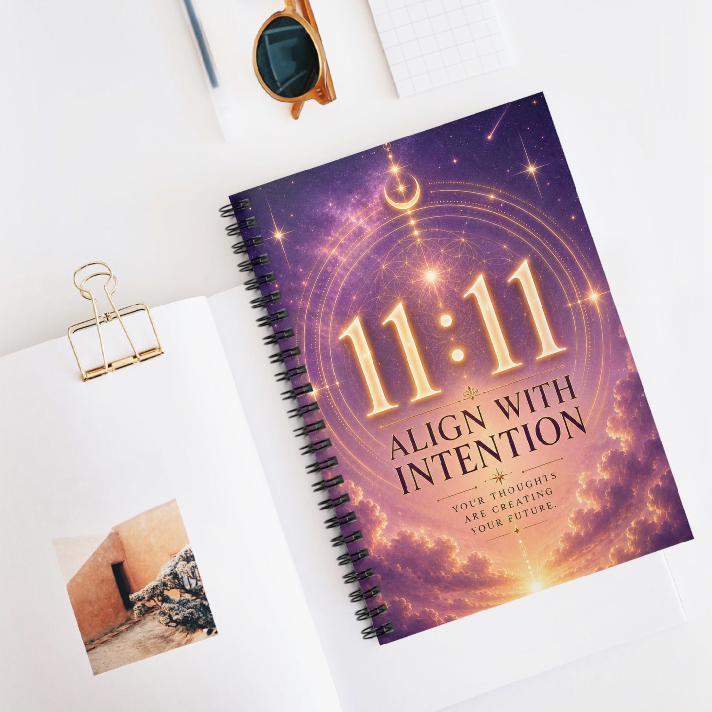 11:11 Align With Intention Spiral Notebook – Guided Manifestation Journal