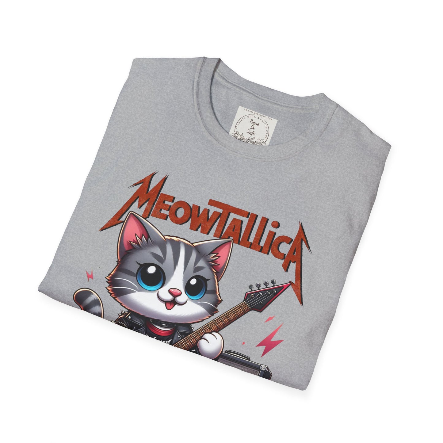 MeowTallicA Cat - Kitty - MamaDeSushi - Unisex Softstyle T-Shirt