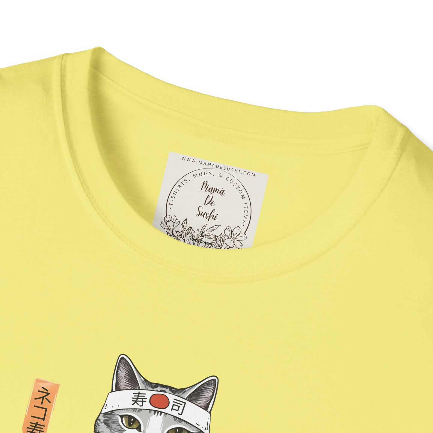 Sensei Kitty - Sushi - MamaDeSushi - Unisex Softstyle T-Shirt