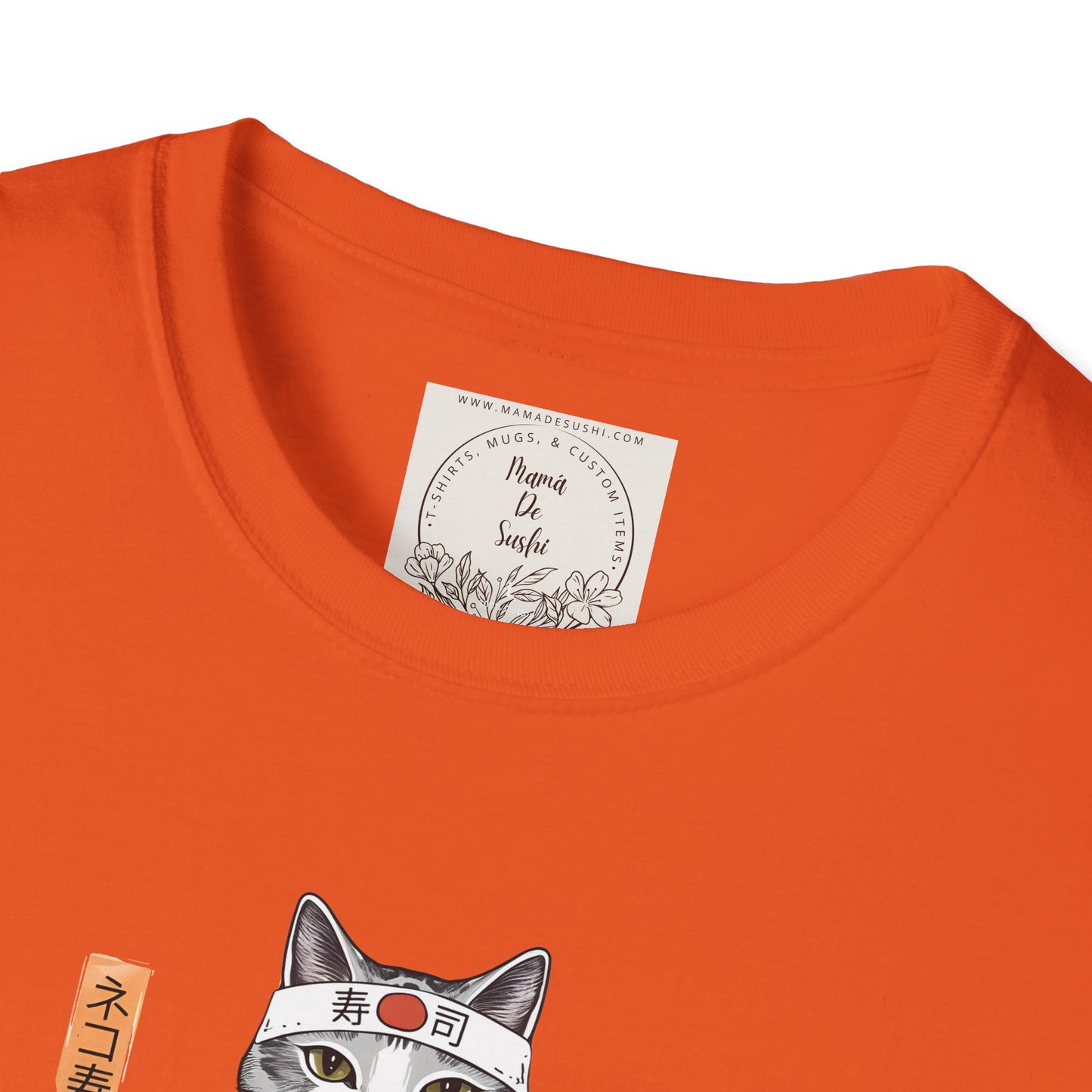Sensei Kitty - Sushi - MamaDeSushi - Unisex Softstyle T-Shirt