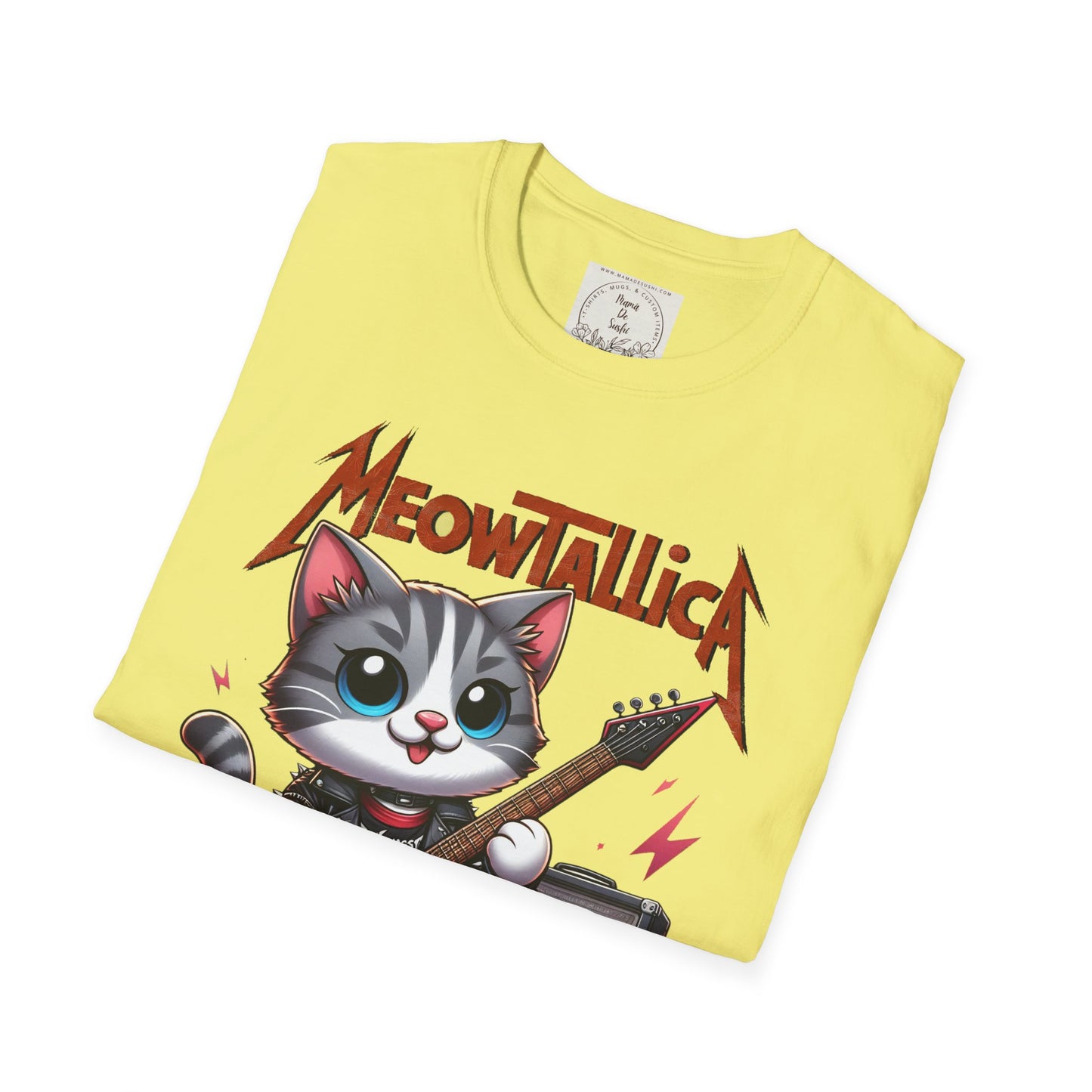 MeowTallicA Cat - Kitty - MamaDeSushi - Unisex Softstyle T-Shirt
