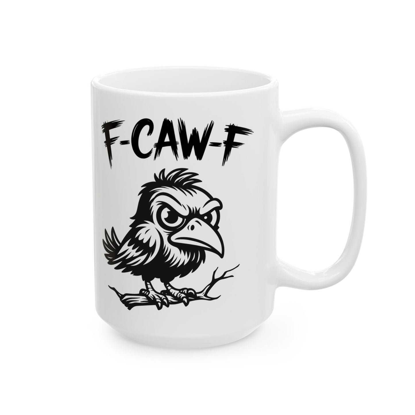 F-Caw-F Moody Raven - Ceramic Mug - Motivational Gift for Coffee Lovers, Office Desk Decor, Holiday & Birthday Present, Fun Quote