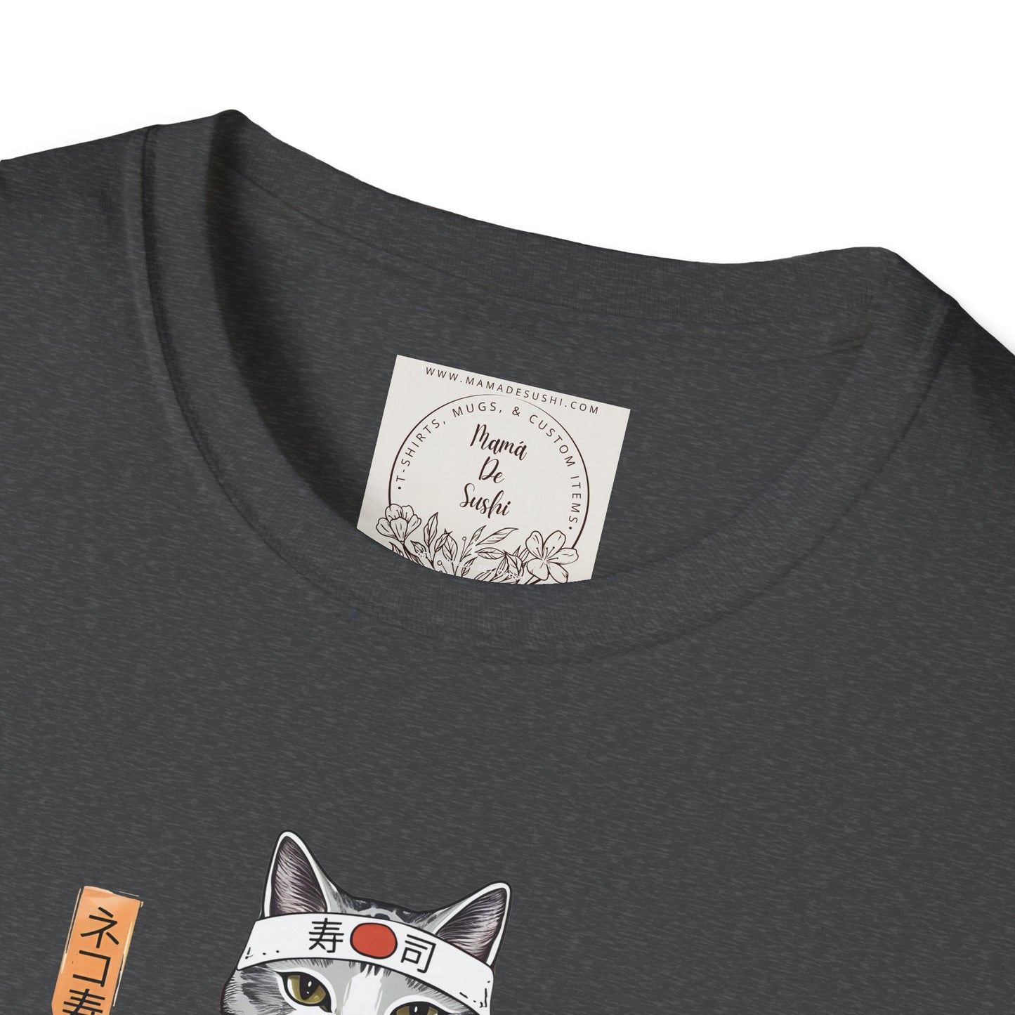 Sensei Kitty - Sushi - MamaDeSushi - Unisex Softstyle T-Shirt