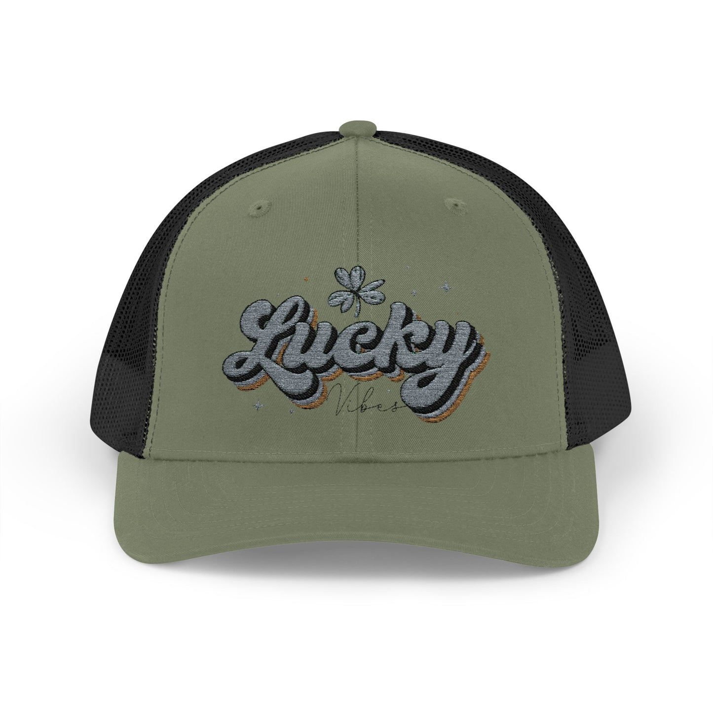Lucky Vibes Snapback Trucker Cap, Casual Everyday Wear, Gift for Him/Her, Luck Charm Cap, Festival Hat