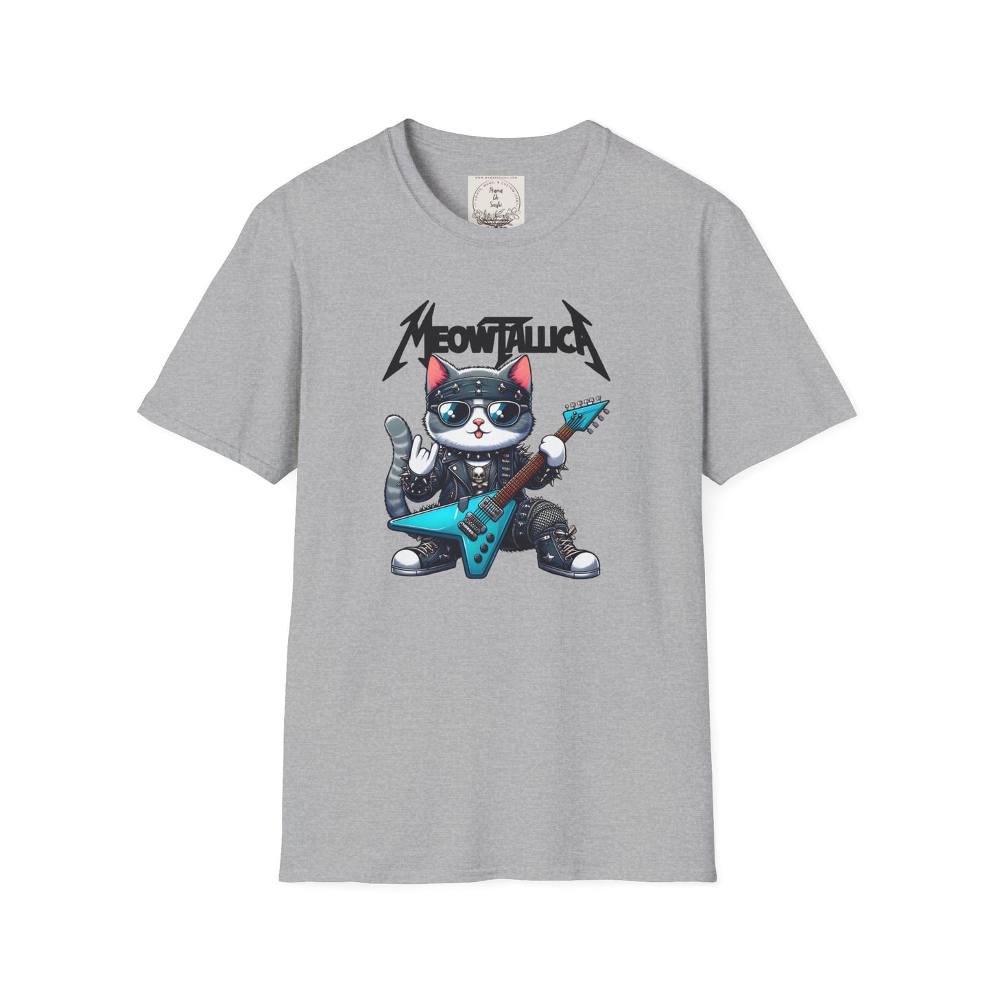 MeowTallica - Cat - Kitty - MamaDeSushi - Unisex Softstyle T-Shirt