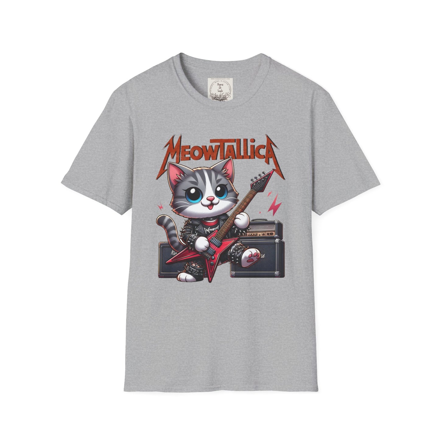 MeowTallicA Cat - Kitty - MamaDeSushi - Unisex Softstyle T-Shirt