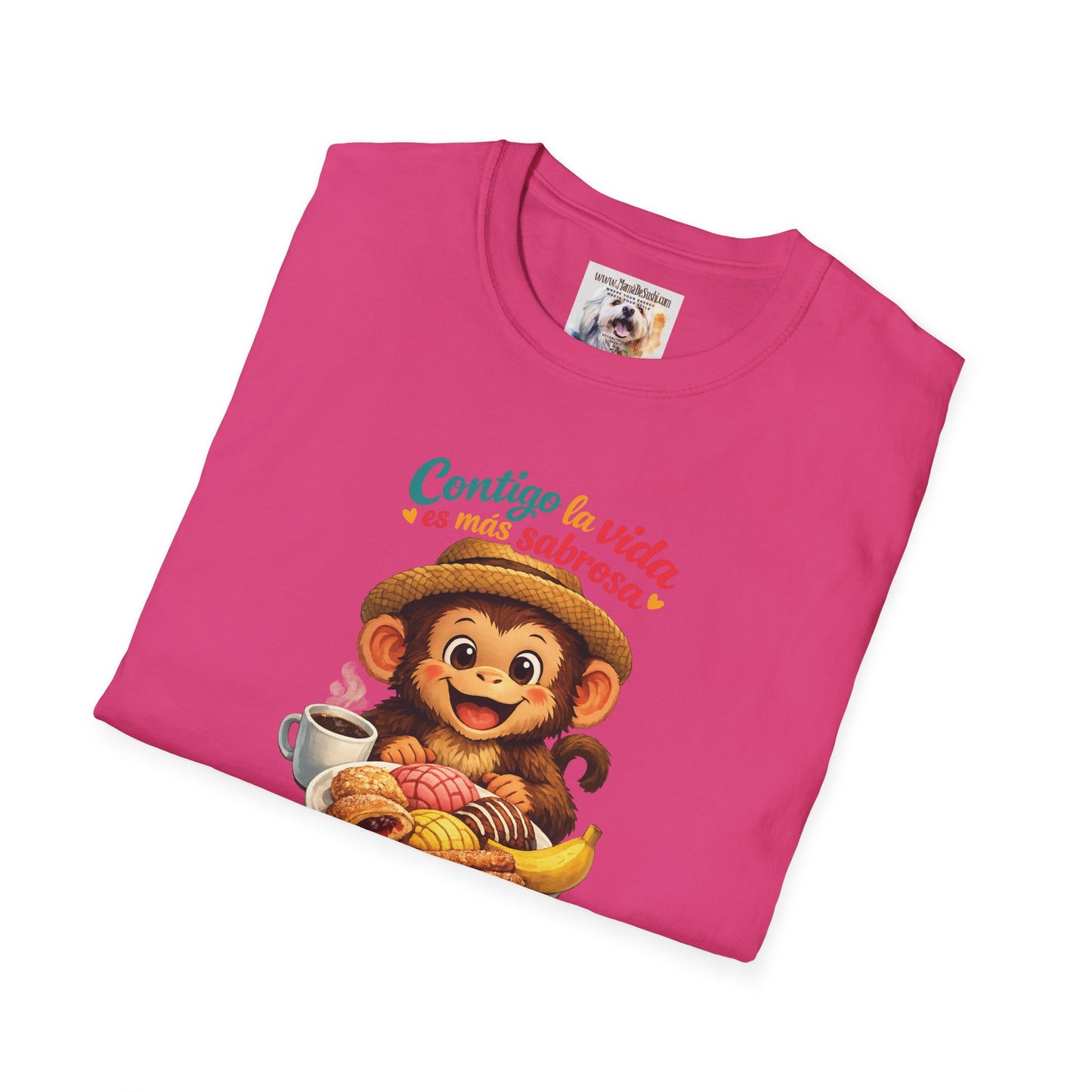 Unisex Softstyle T-Shirt - Contigo La Vida Es Mas Sabrosa