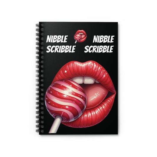 Nibble Nibble Scribble Scribble Spiral Notebook - Ruled Line, Journal, Diary, Stationery, Cute Kawaii Notebook, Back to School Gift