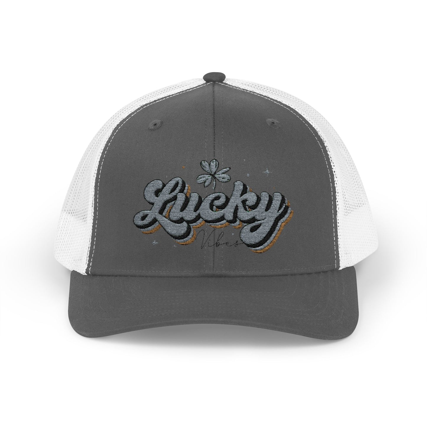 Lucky Vibes Snapback Trucker Cap, Casual Everyday Wear, Gift for Him/Her, Luck Charm Cap, Festival Hat