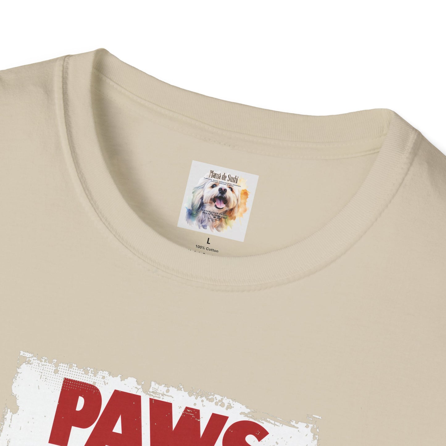 Paws - Jaws Cat - Kitty - MamaDeSushi - Unisex Softstyle T-Shirt