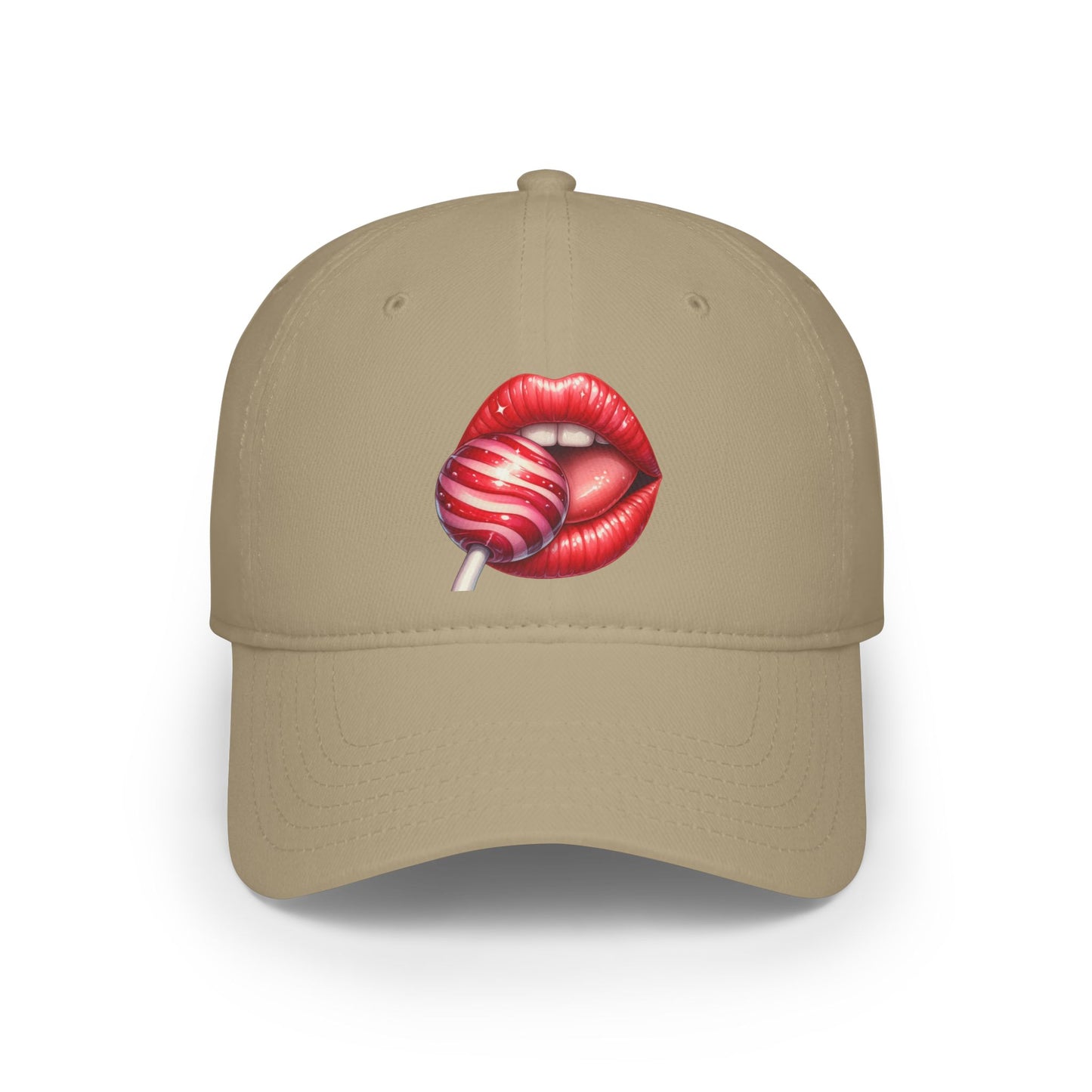 Red Lips Lollipop - Low Profile Baseball Cap