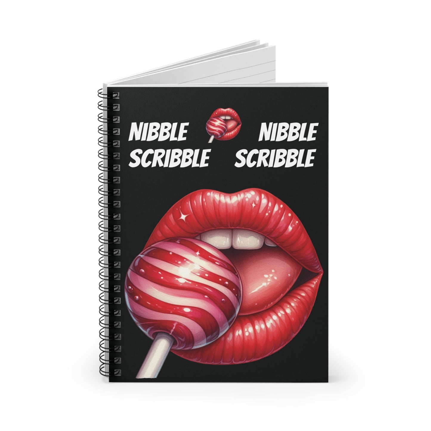 Nibble Nibble Scribble Scribble Spiral Notebook - Ruled Line, Journal, Diary, Stationery, Cute Kawaii Notebook, Back to School Gift