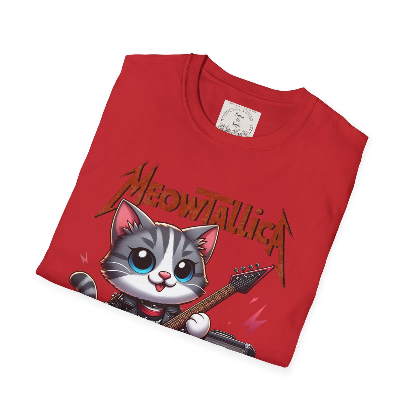 MeowTallicA Cat - Kitty - MamaDeSushi - Unisex Softstyle T-Shirt