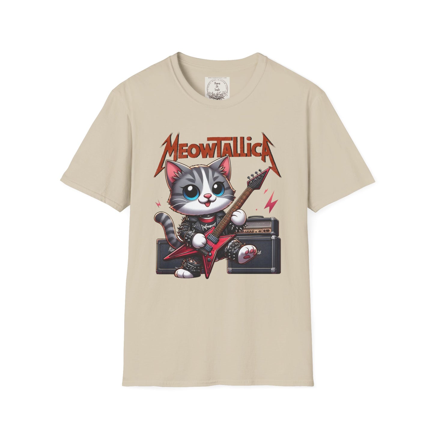 MeowTallicA Cat - Kitty - MamaDeSushi - Unisex Softstyle T-Shirt