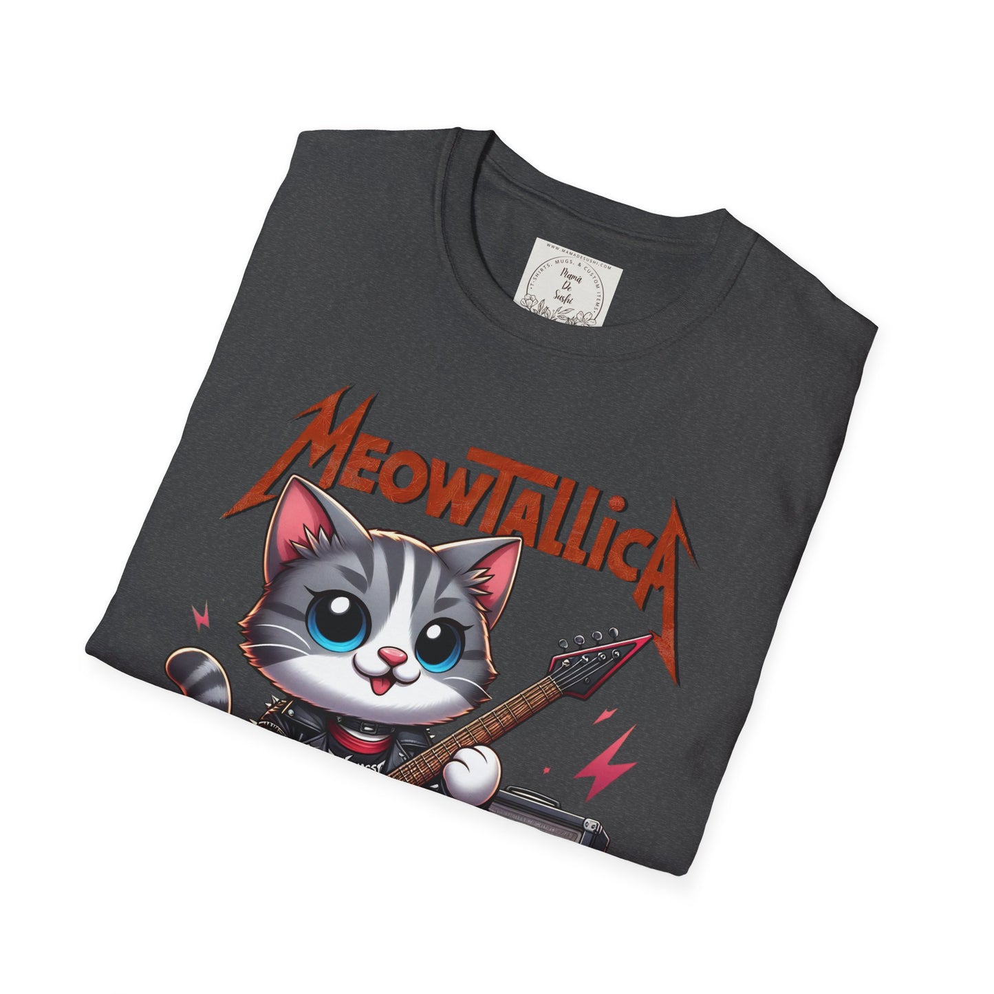MeowTallicA Cat - Kitty - MamaDeSushi - Unisex Softstyle T-Shirt
