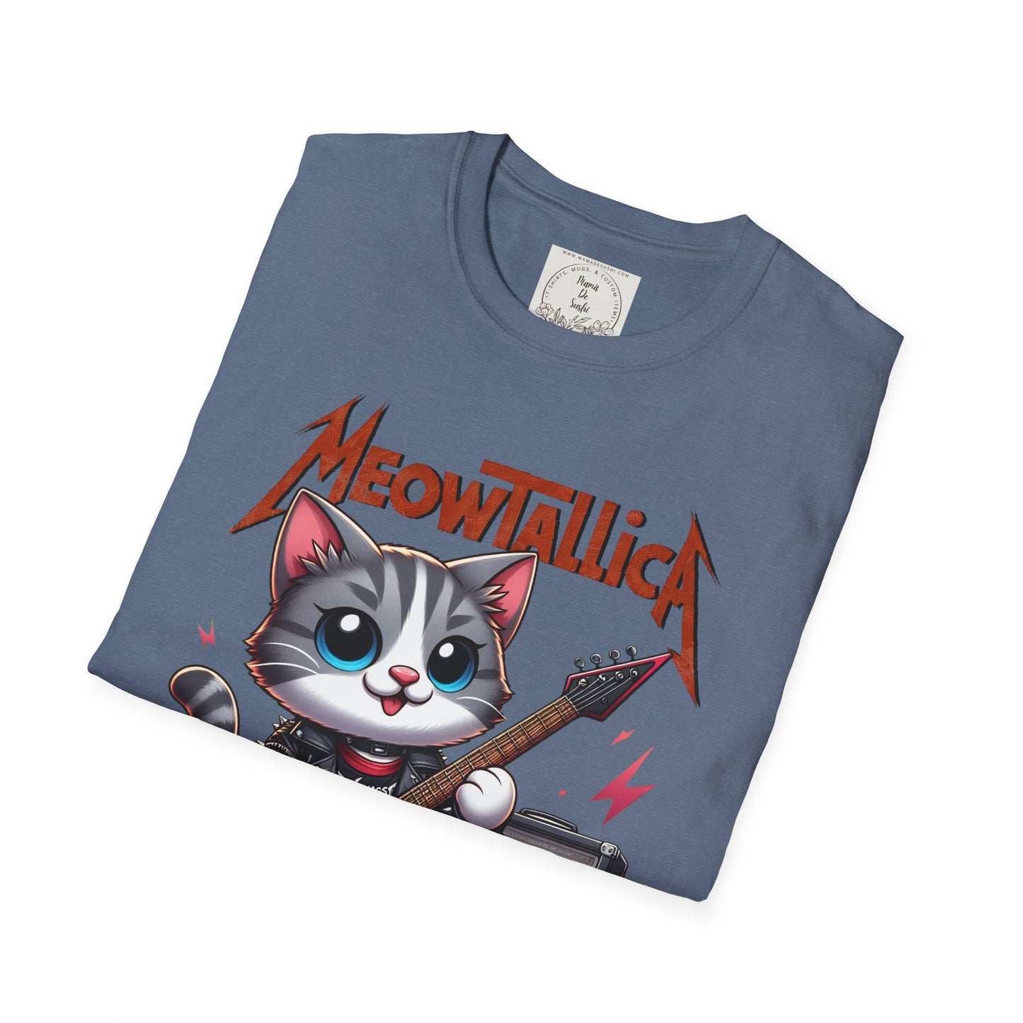 MeowTallicA Cat - Kitty - MamaDeSushi - Unisex Softstyle T-Shirt