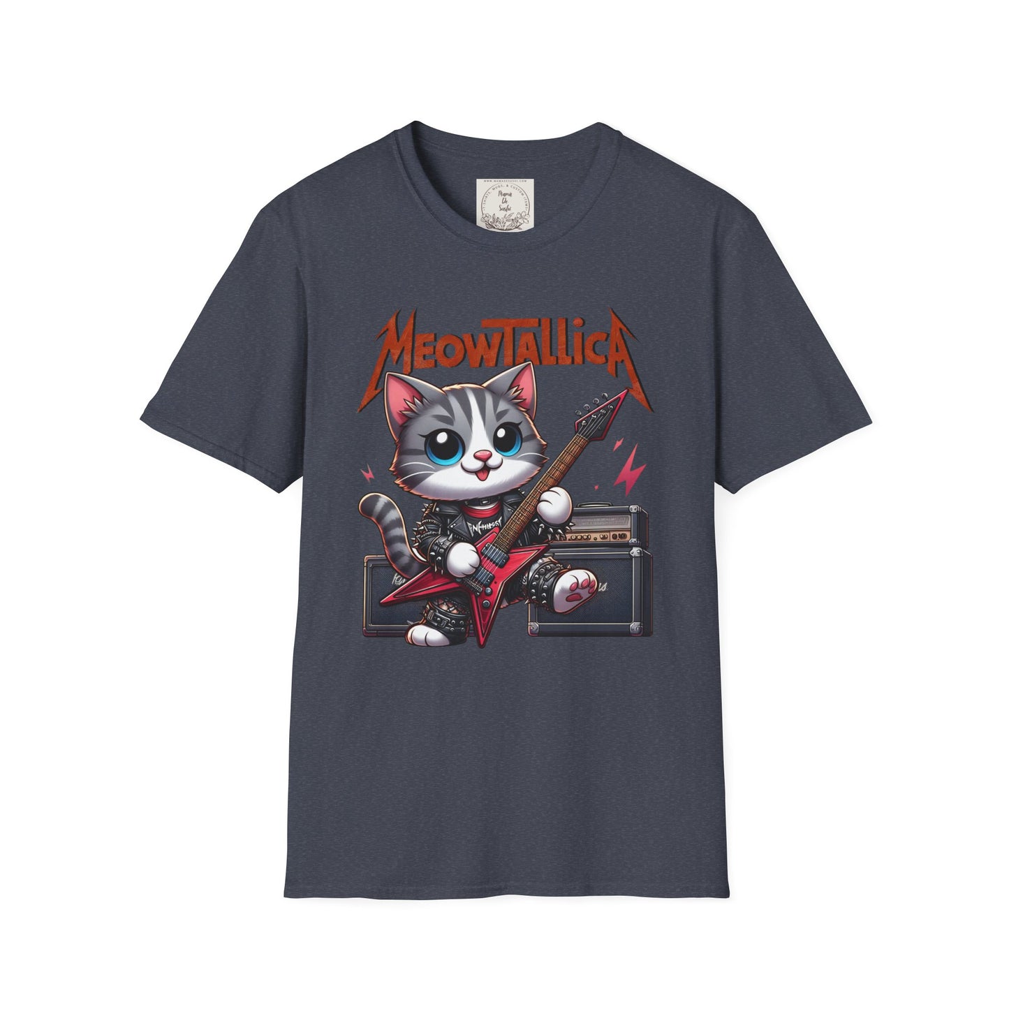 MeowTallicA Cat - Kitty - MamaDeSushi - Unisex Softstyle T-Shirt