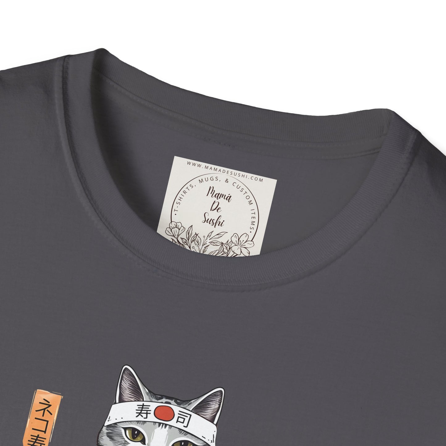 Sensei Kitty - Sushi - MamaDeSushi - Unisex Softstyle T-Shirt