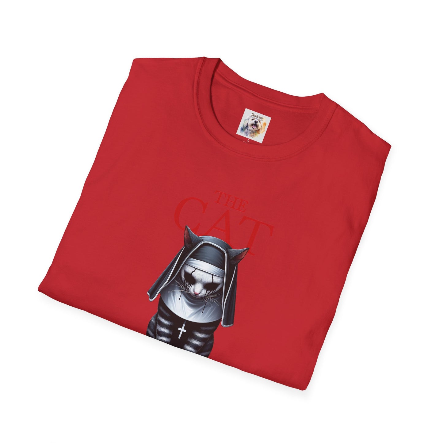 Cat Kitty Unisex Softstyle T-Shirt Nun Design