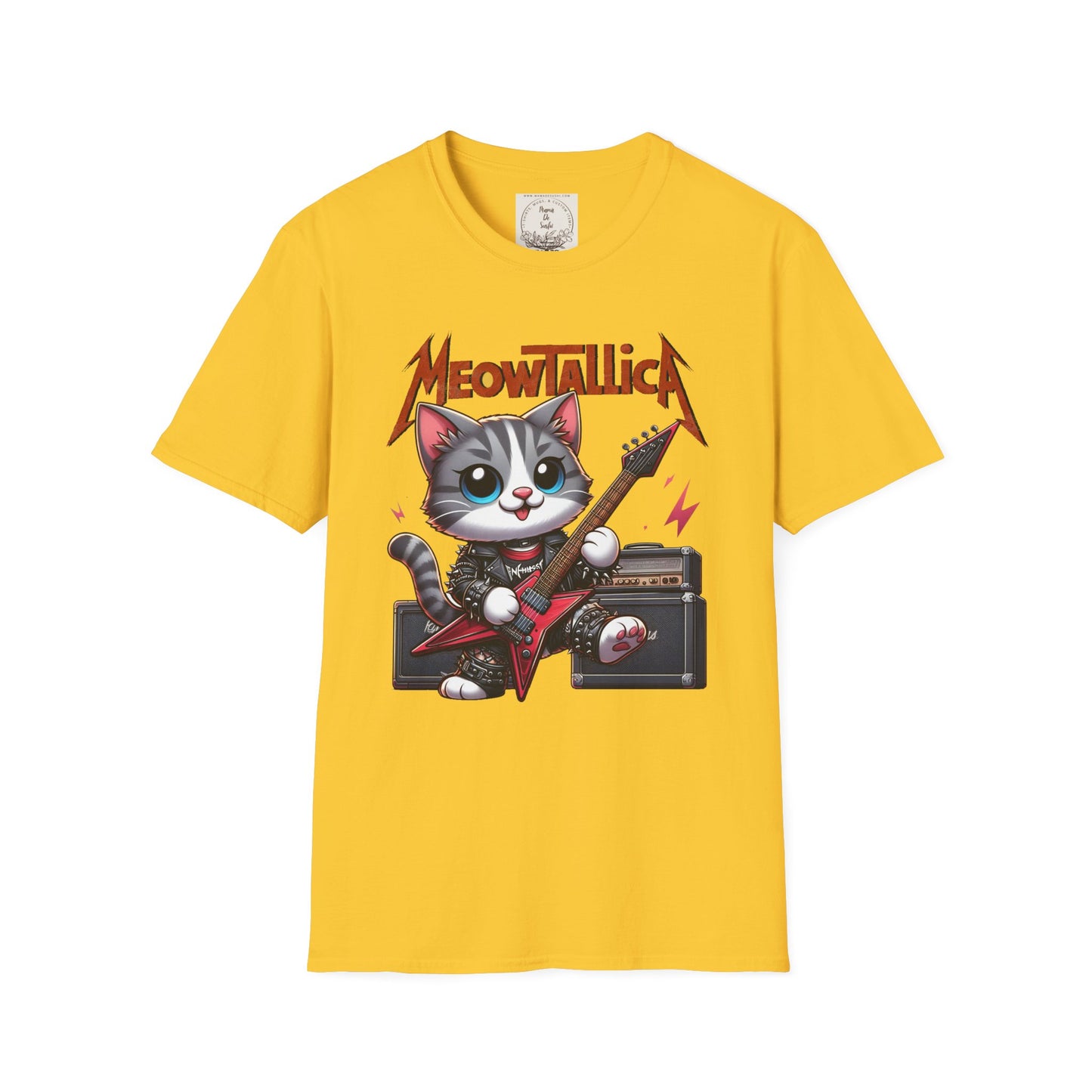 MeowTallicA Cat - Kitty - MamaDeSushi - Unisex Softstyle T-Shirt