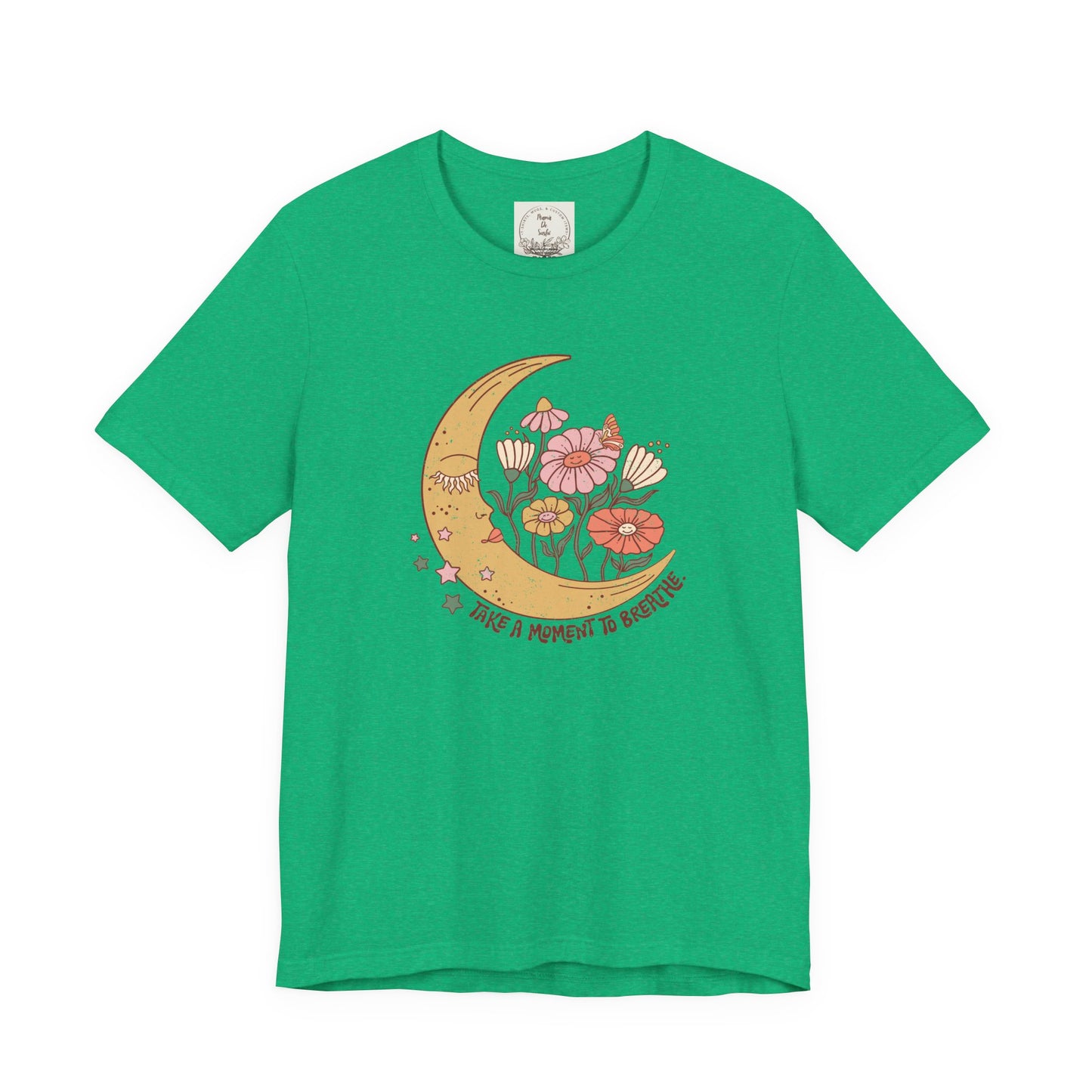Take a moment to breathe - Boho Retro - MamaDeSushi - Unisex Jersey Short Sleeve Tee