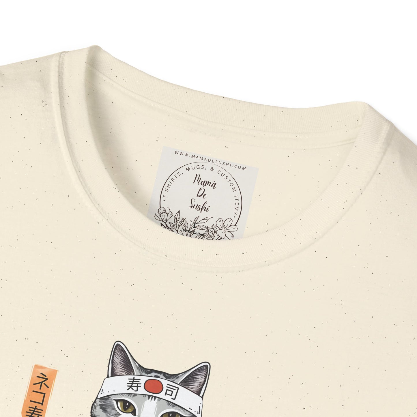Sensei Kitty - Sushi - MamaDeSushi - Unisex Softstyle T-Shirt