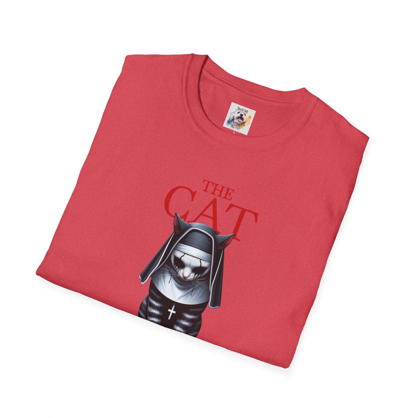 Cat Kitty Unisex Softstyle T-Shirt Nun Design