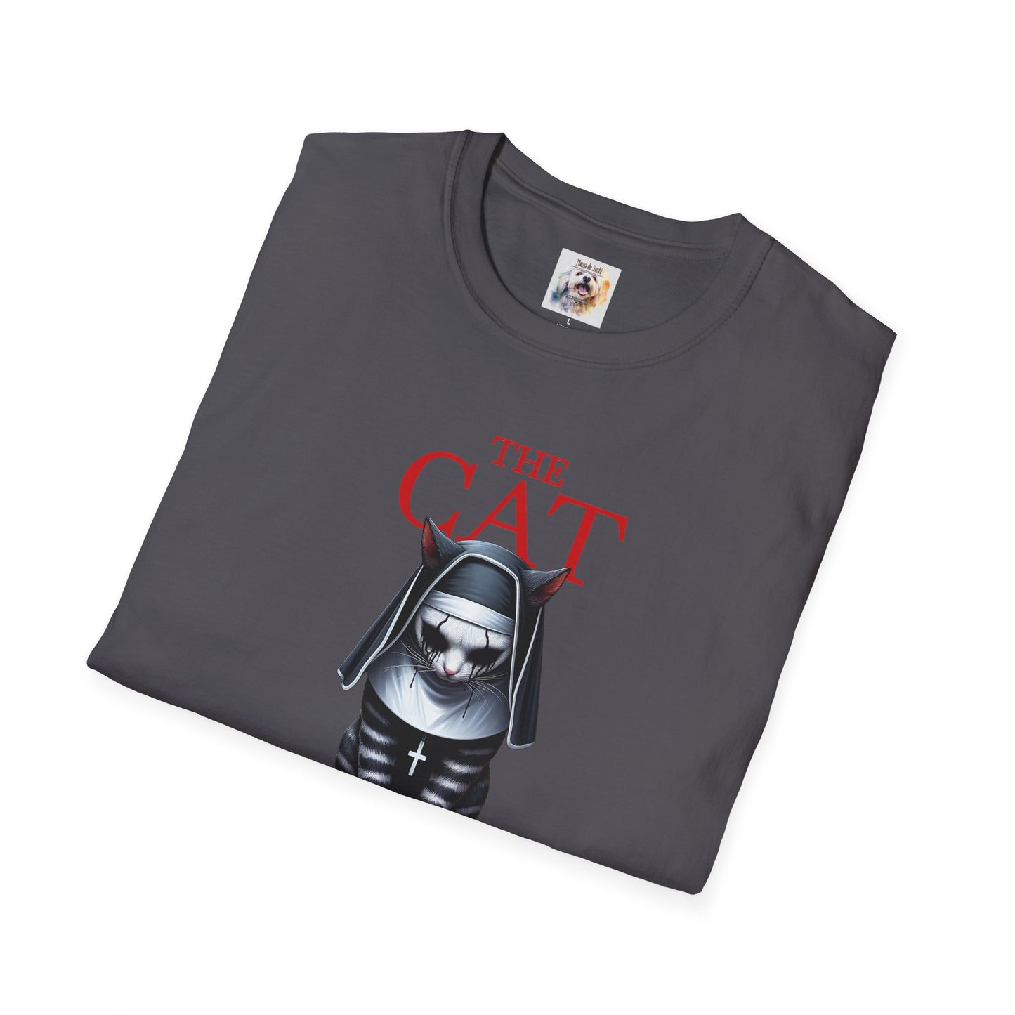 Cat Kitty Unisex Softstyle T-Shirt Nun Design