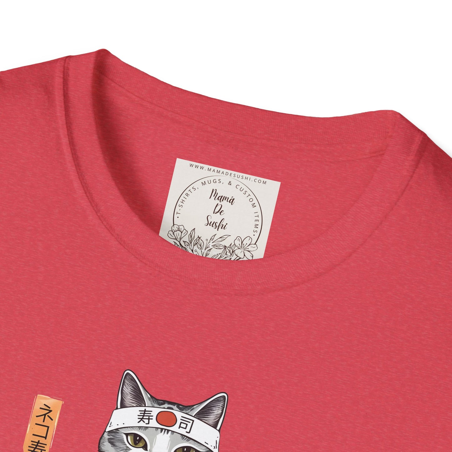 Sensei Kitty - Sushi - MamaDeSushi - Unisex Softstyle T-Shirt