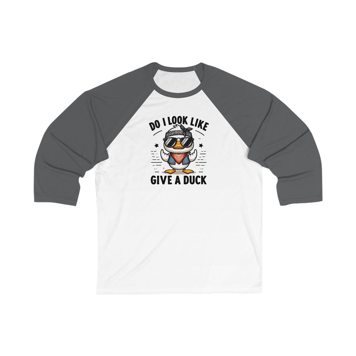 Funny Duck Graphic Unisex Baseball Tee - Sarcastic Animal Print Shirt, Quirky Bird Lover Top, Humorous Graphic Tee, Novelty Gift for anyone