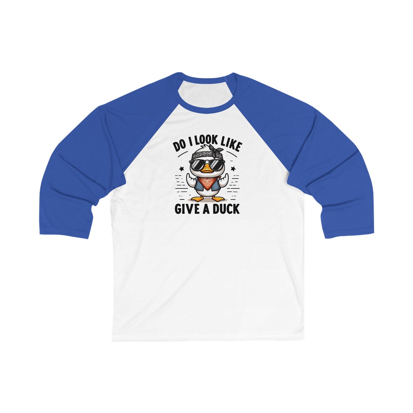 Funny Duck Graphic Unisex Baseball Tee - Sarcastic Animal Print Shirt, Quirky Bird Lover Top, Humorous Graphic Tee, Novelty Gift for anyone