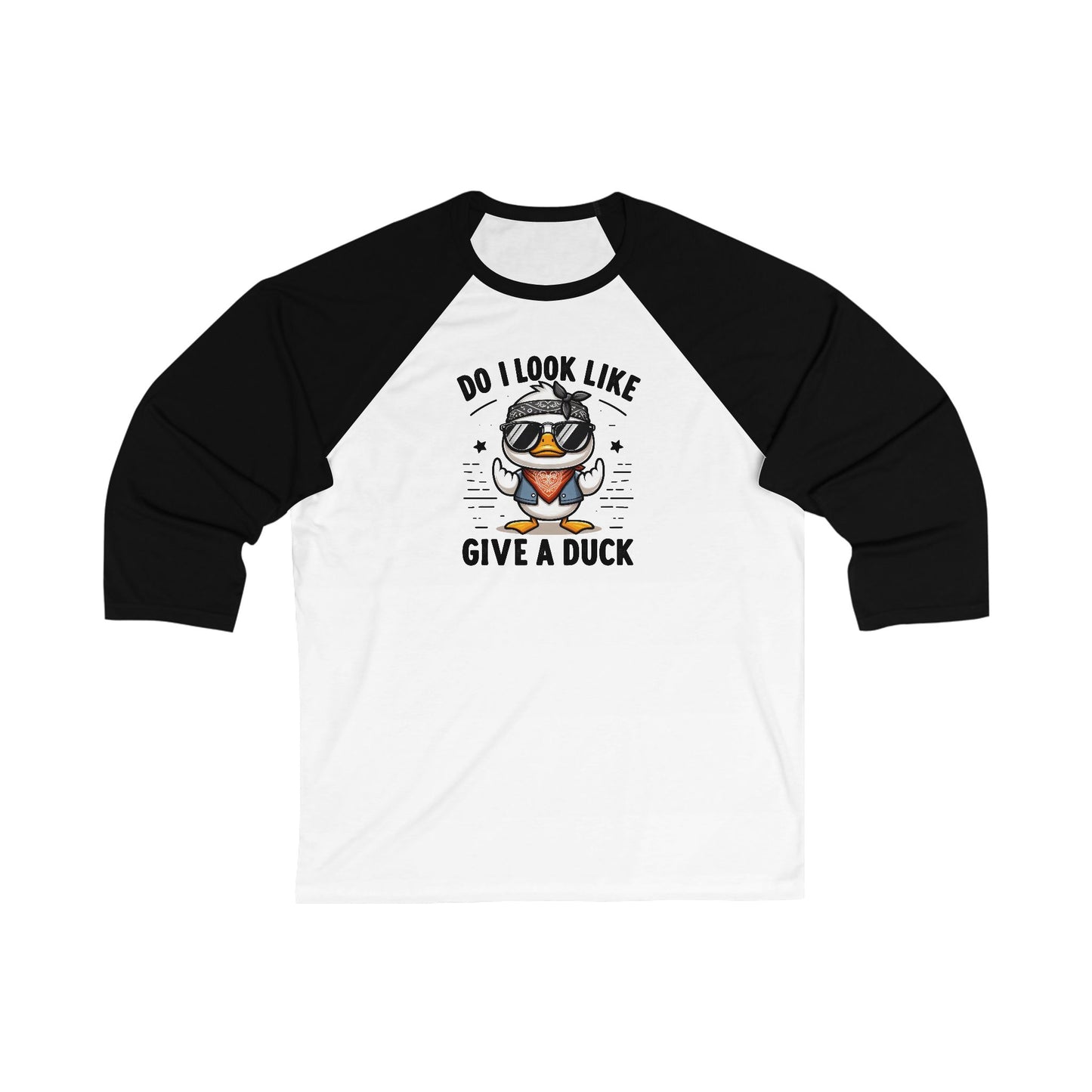Funny Duck Graphic Unisex Baseball Tee - Sarcastic Animal Print Shirt, Quirky Bird Lover Top, Humorous Graphic Tee, Novelty Gift for anyone