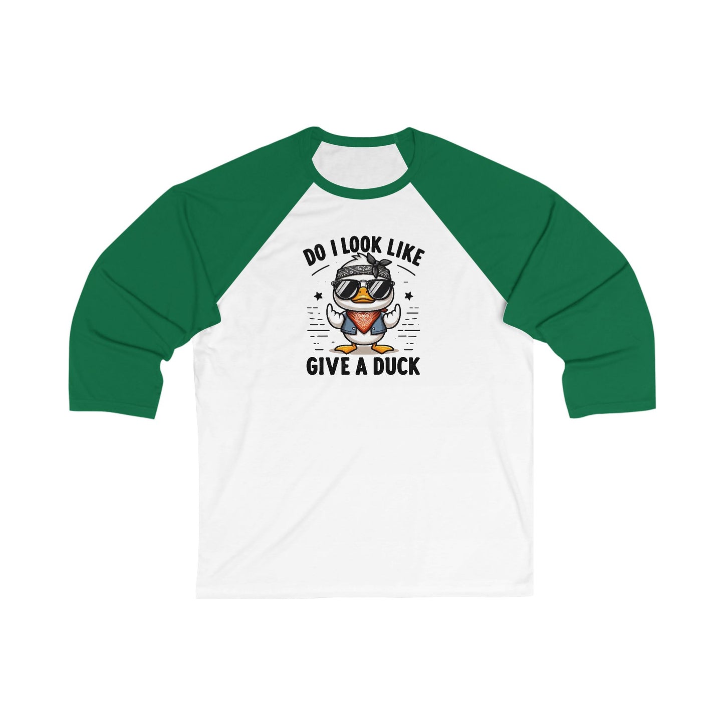 Funny Duck Graphic Unisex Baseball Tee - Sarcastic Animal Print Shirt, Quirky Bird Lover Top, Humorous Graphic Tee, Novelty Gift for anyone