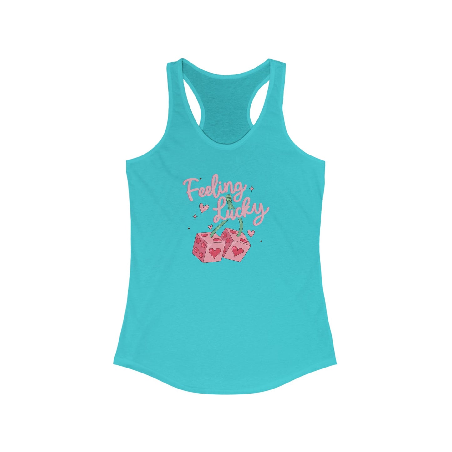 Racerback Tank - Feeling Lucky Women's Sleeveless Top Shirt