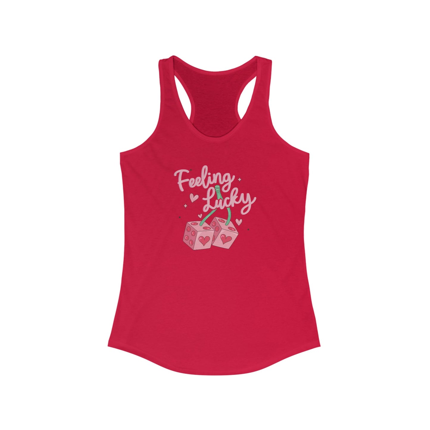 Racerback Tank - Feeling Lucky Women's Sleeveless Top Shirt