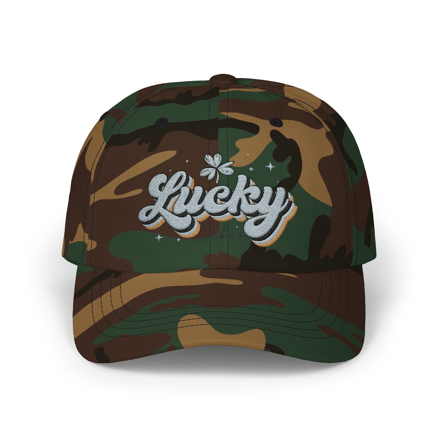 Embroidered Cap, Lucky Design, Vintage Style Hat, Cool Baseball Cap, Men or Woman Gift